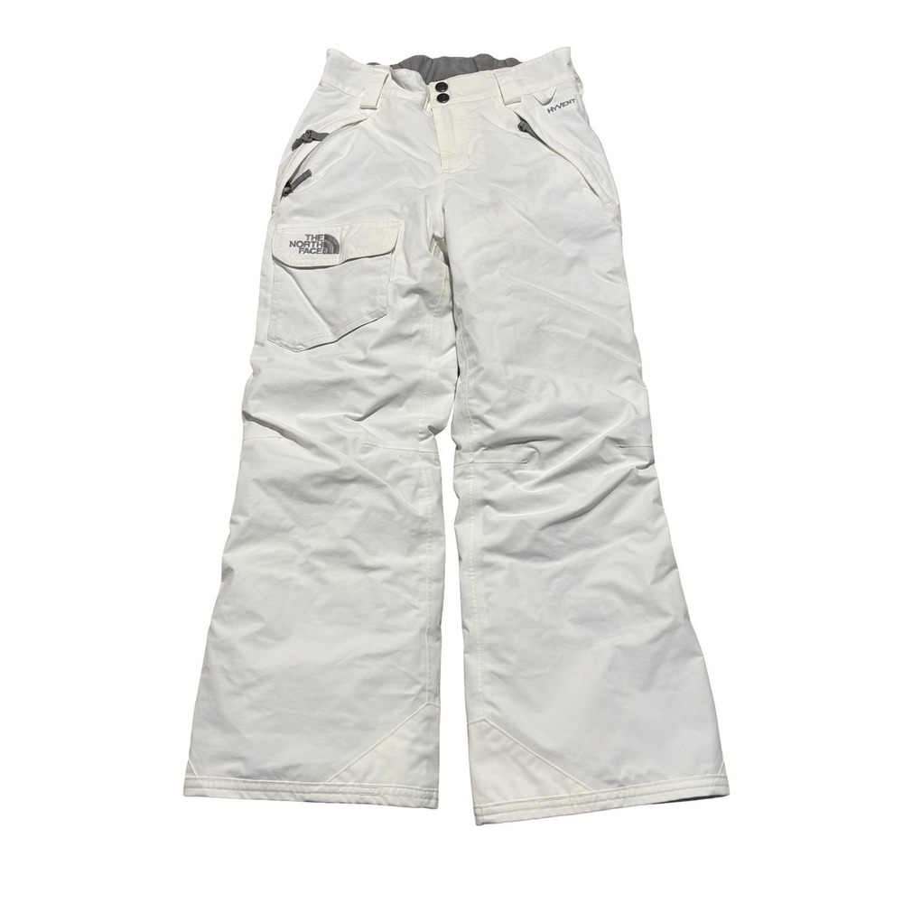 The North Face Girls Insulated Ski Snowboard Pants White Dune Size Medium 10/12